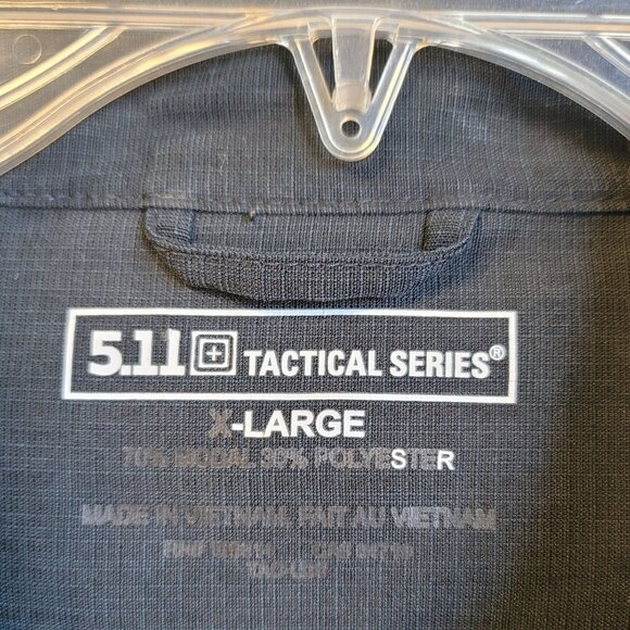 5.11 Tactical Series M Snap Front Utility SS Black Shirt, XLarge Gorpcore Concea - Picture 3 of 12